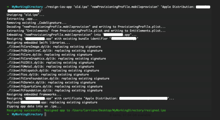 Script output image